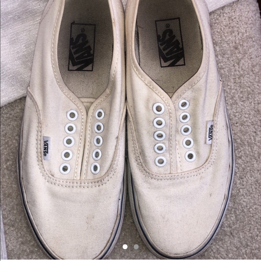 New Cream colored Vans